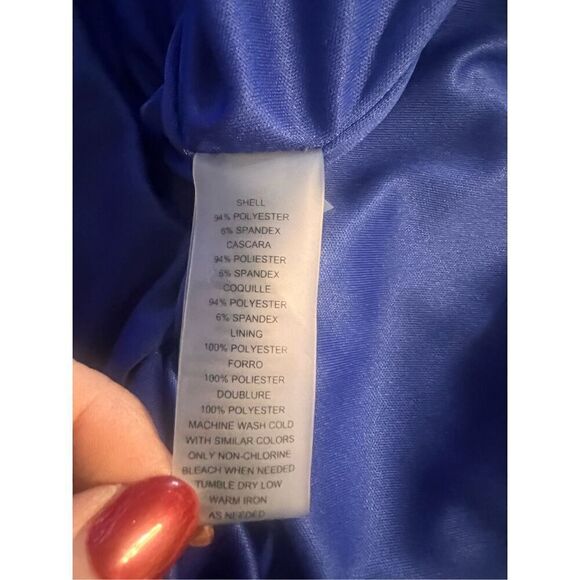 Vince Camuto Women's 4 Tulip Bell Sleeve Mini Dress Royal Blue Cocktail Party - Picture 8 of 9